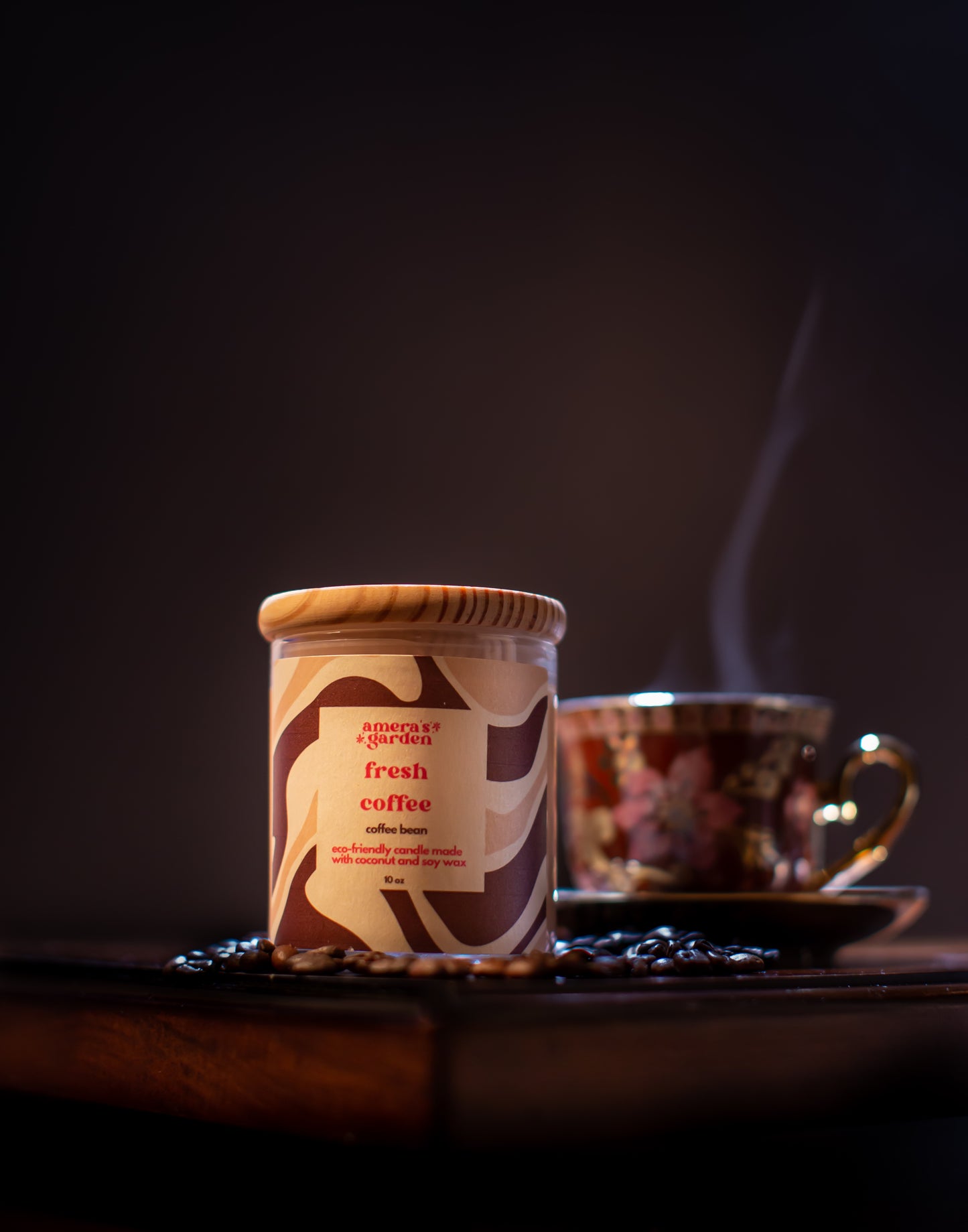 Fresh Coffee Soy Candle – Hazelnut, Cinnamon & Vanilla Café Delight