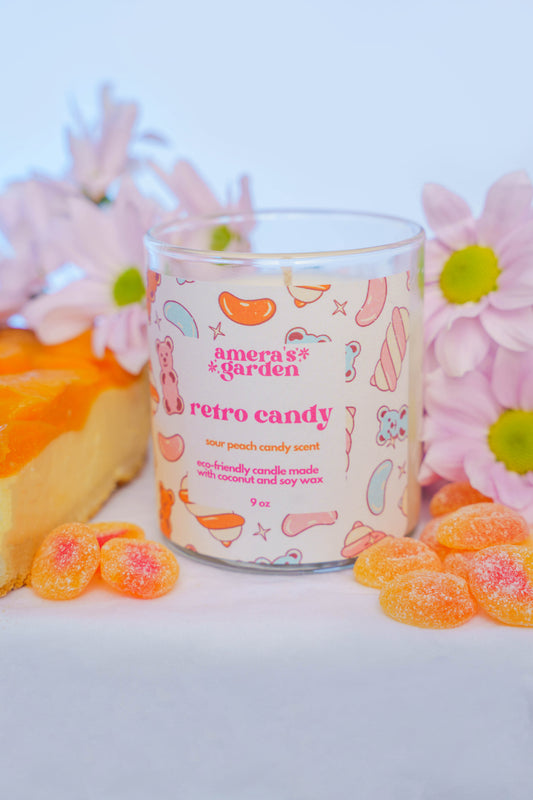 Retro Candy Candle | fuzzy peach