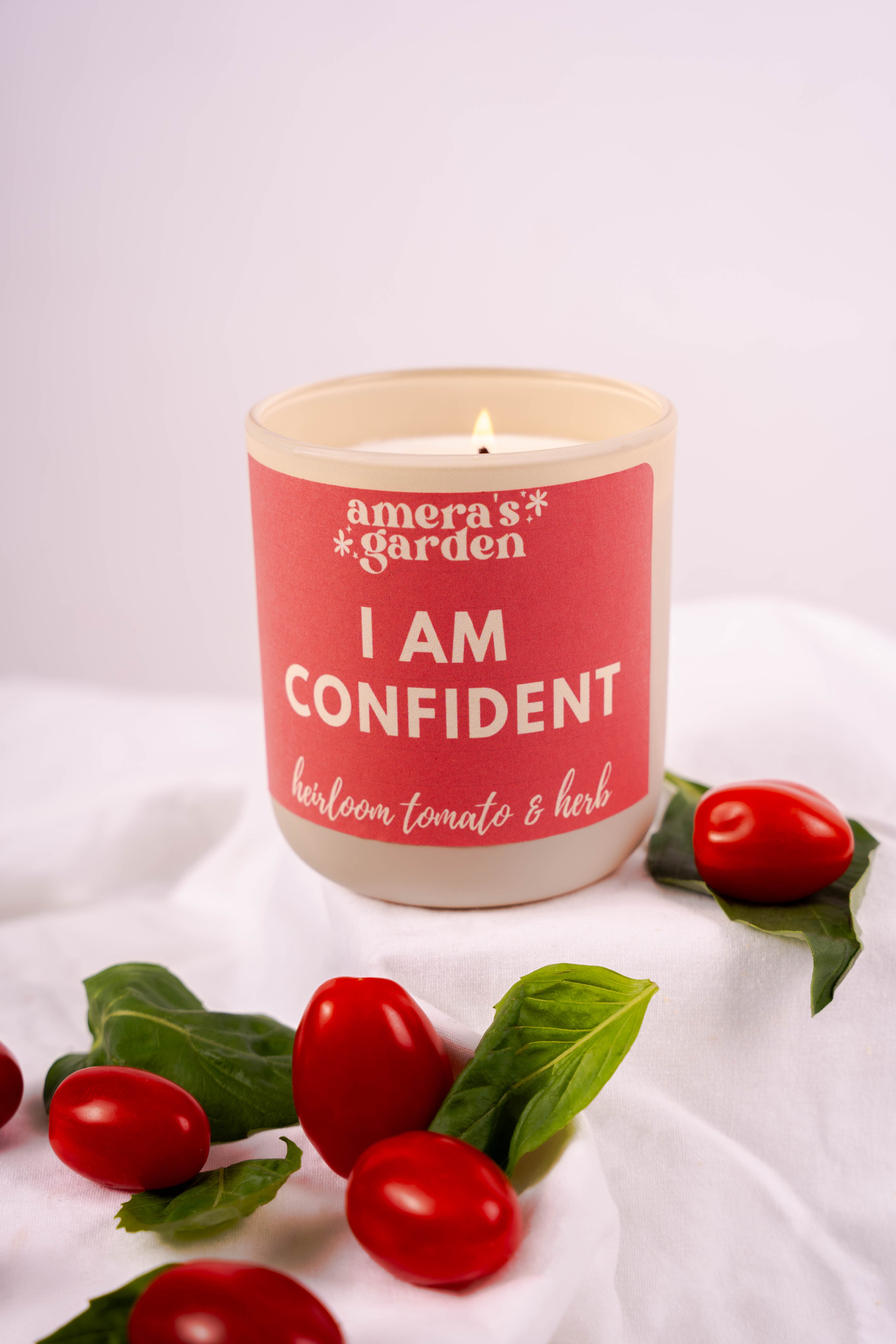 tomato scented soy candle by amera's garden
